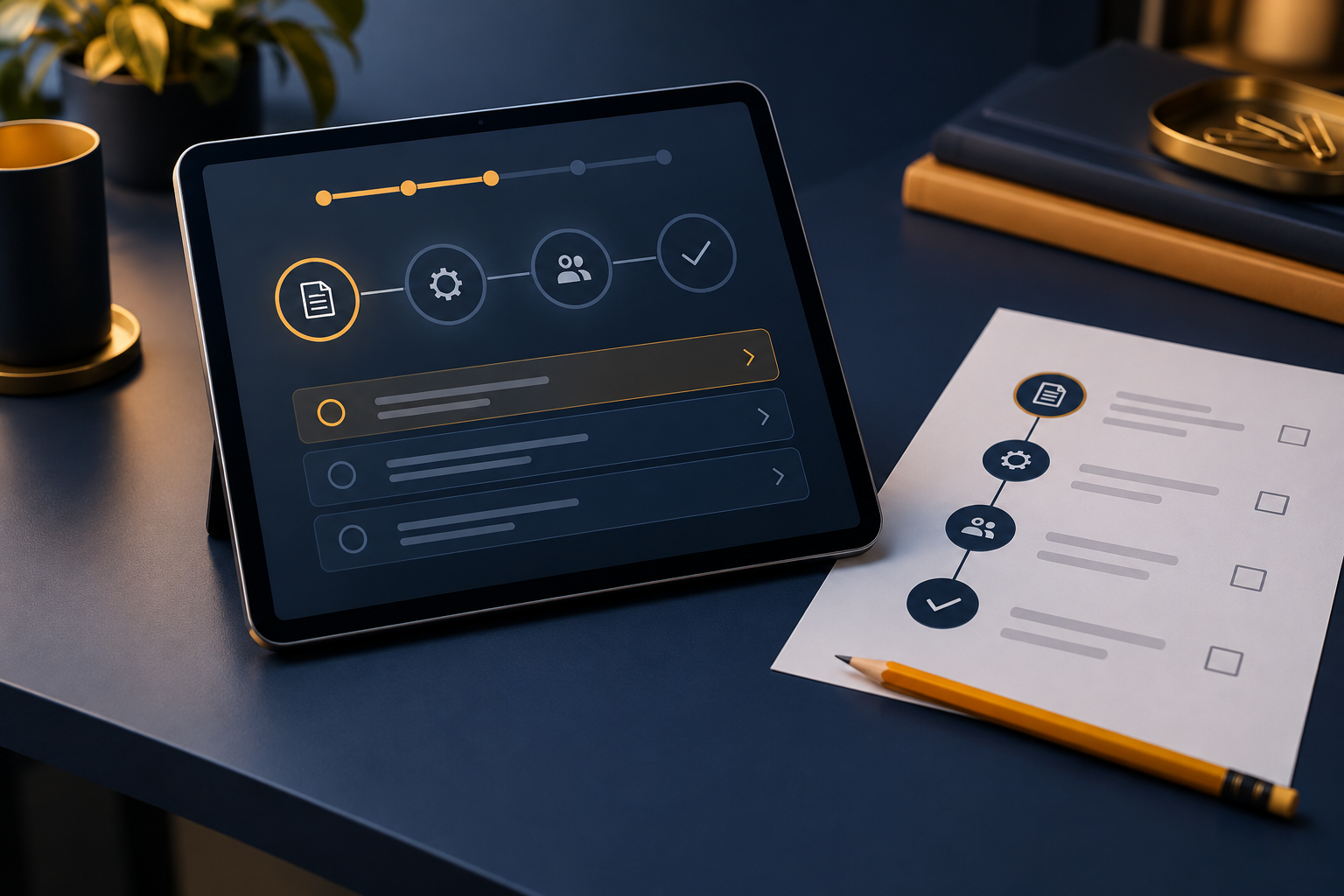 Illustrative interactive process lesson and supporting checklist